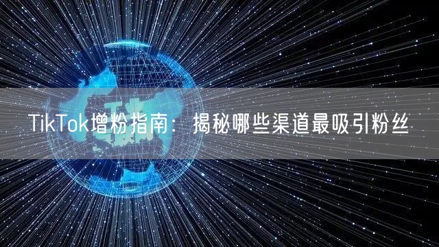 TikTok增粉指南：揭秘哪些渠道最吸引粉丝