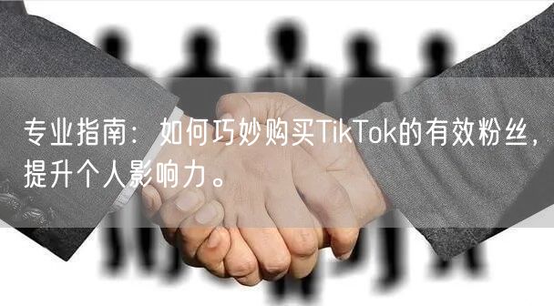 专业指南：如何巧妙购买TikTok的有效粉丝，提升个人影响力。