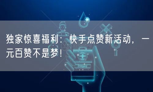 独家惊喜福利：快手点赞新活动，一元百赞不是梦！