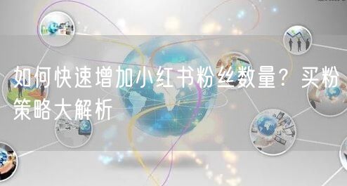 如何快速增加小红书粉丝数量？买粉策略大解析