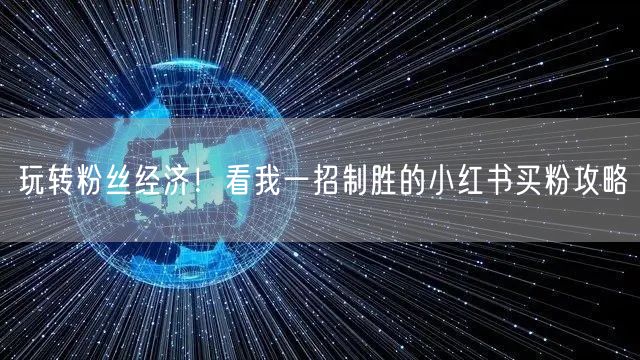 玩转粉丝经济！看我一招制胜的小红书买粉攻略