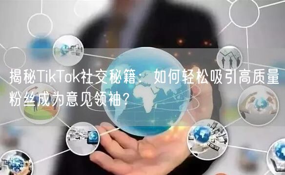 揭秘TikTok社交秘籍：如何轻松吸引高质量粉丝成为意见领袖？