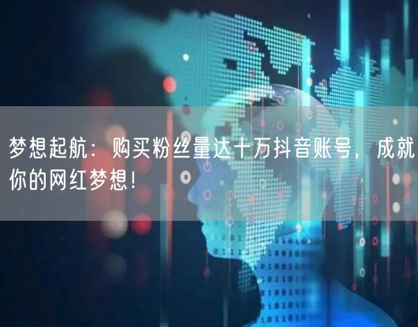 梦想起航：购买粉丝量达十万抖音账号，成就你的网红梦想！