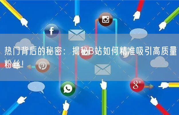 热门背后的秘密：揭秘B站如何精准吸引高质量粉丝！
