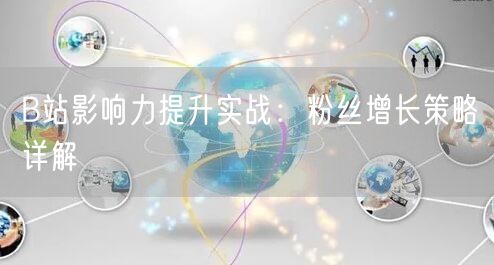 B站影响力提升实战：粉丝增长策略详解