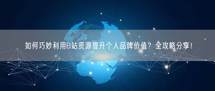 如何巧妙利用B站资源提升个人品牌价值？全攻略分享！