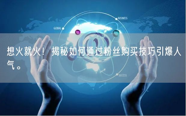 想火就火！揭秘如何通过粉丝购买技巧引爆人气。