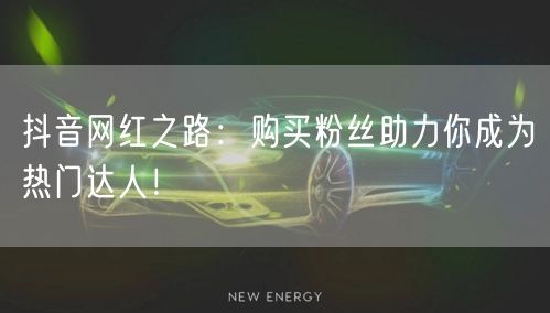 抖音网红之路：购买粉丝助力你成为热门达人！