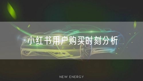 小红书用户购买时刻分析