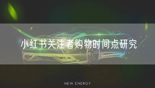 小红书关注者购物时间点研究