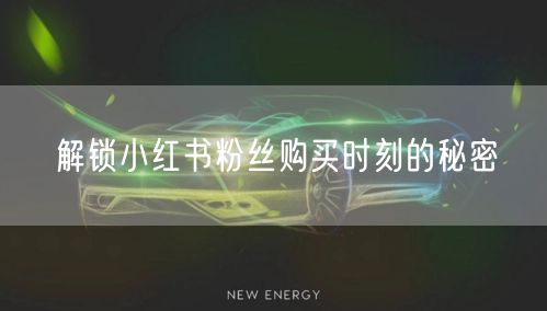 解锁小红书粉丝购买时刻的秘密