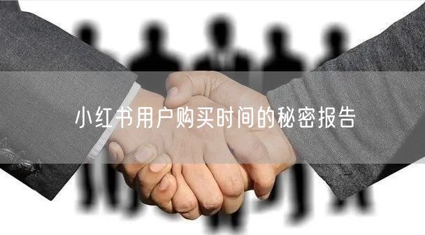 小红书用户购买时间的秘密报告