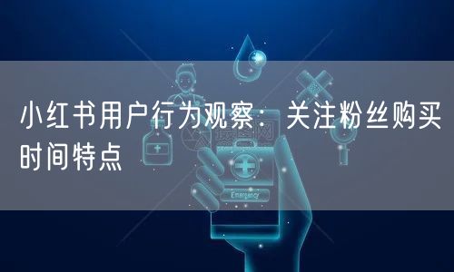 小红书用户行为观察：关注粉丝购买时间特点