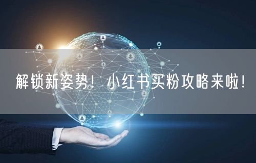 解锁新姿势！小红书买粉攻略来啦！