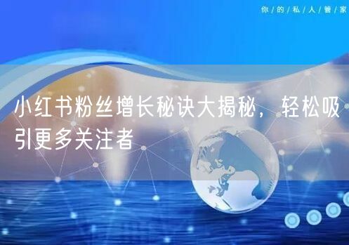 小红书粉丝增长秘诀大揭秘，轻松吸引更多关注者