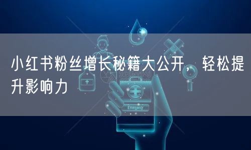 小红书粉丝增长秘籍大公开，轻松提升影响力