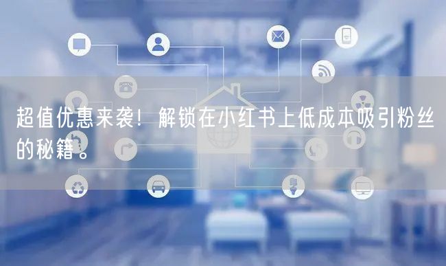 超值优惠来袭！解锁在小红书上低成本吸引粉丝的秘籍。
