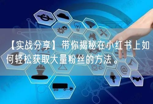 【实战分享】带你揭秘在小红书上如何轻松获取大量粉丝的方法。