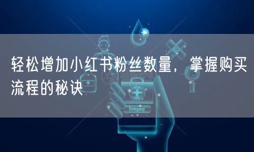 轻松增加小红书粉丝数量，掌握购买流程的秘诀