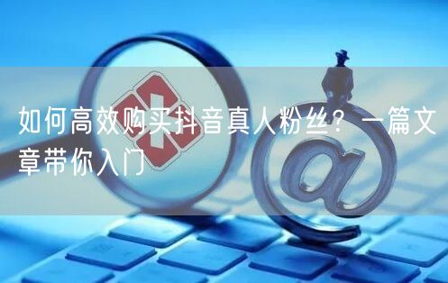 如何高效购买抖音真人粉丝？一篇文章带你入门