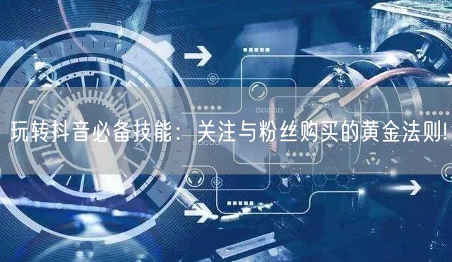 玩转抖音必备技能：关注与粉丝购买的黄金法则!