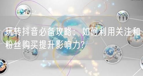 玩转抖音必备攻略：如何利用关注和粉丝购买提升影响力?