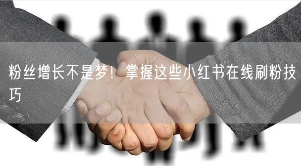 粉丝增长不是梦！掌握这些小红书在线刷粉技巧