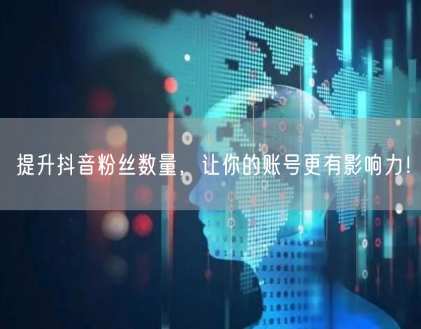 提升抖音粉丝数量，让你的账号更有影响力！