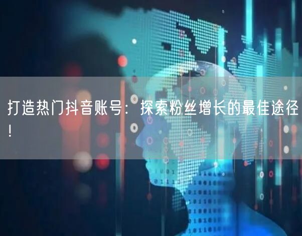 打造热门抖音账号：探索粉丝增长的最佳途径！