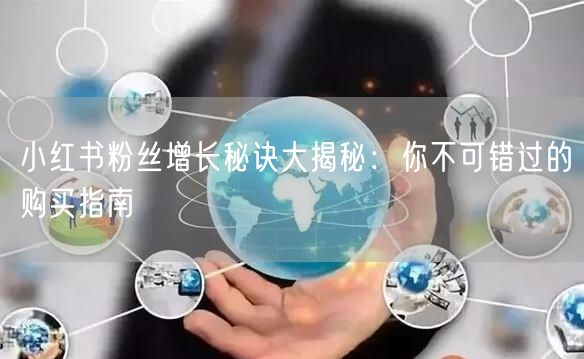 小红书粉丝增长秘诀大揭秘：你不可错过的购买指南