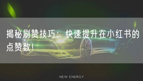 揭秘刷赞技巧：快速提升在小红书的点赞数！