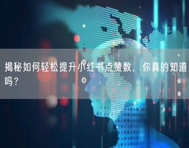 揭秘如何轻松提升小红书点赞数，你真的知道吗？