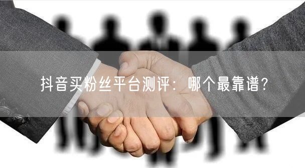 抖音买粉丝平台测评：哪个最靠谱？