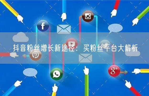抖音粉丝增长新途径：买粉丝平台大解析