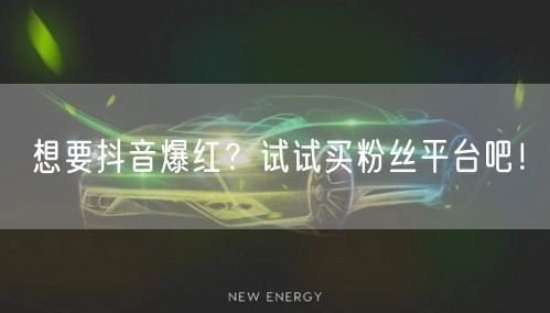 想要抖音爆红？试试买粉丝平台吧！