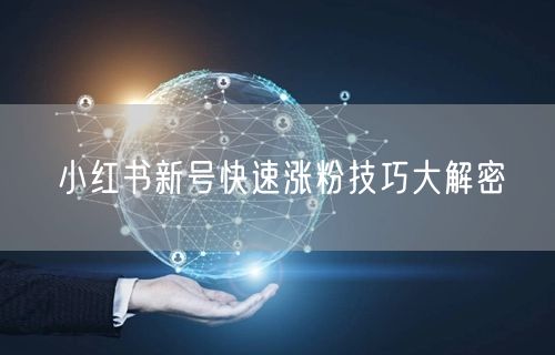 小红书新号快速涨粉技巧大解密