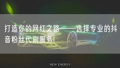 打造你的网红之路——选择专业的抖音粉丝代刷服务!