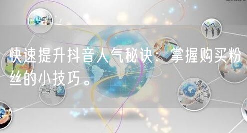 快速提升抖音人气秘诀：掌握购买粉丝的小技巧。